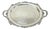 Vintage English Sheridan Silver Plated Large Oval Serving Platter Bar Tray For Sale