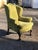 Antique Library Armchair with Fine Carved Mahogany Legs For Sale - Image 6 of 8