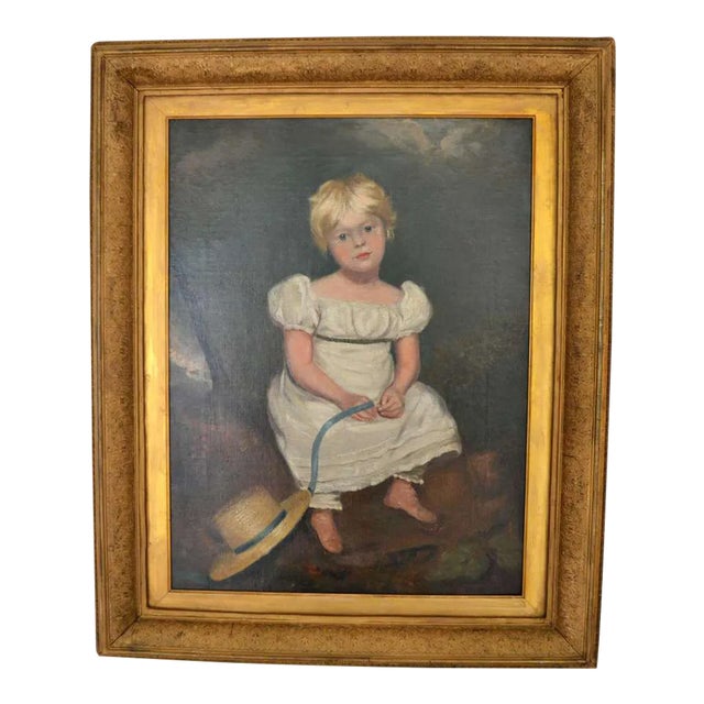 Unknown Young Girl after Sir Thomas Lawrence, Regency portrait painting For Sale
