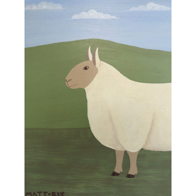 Contemporary 'Daphne' Original Naïve Style Animal Oil Painting by British Artist Matt Rix, Framed For Sale - Image 10 of 10