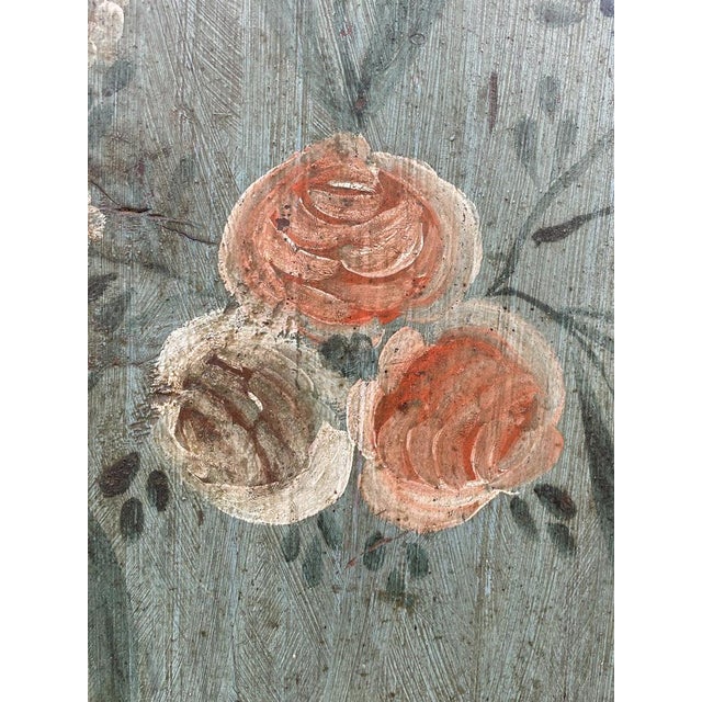 Blue Red and Blu Floral Painted Cabinet, 1793 For Sale - Image 8 of 18