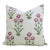 Floral Linen Block Print Pillows For Sale
