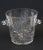 Vintage Pressed Lead Crystal Ice Bucket with floral designs'