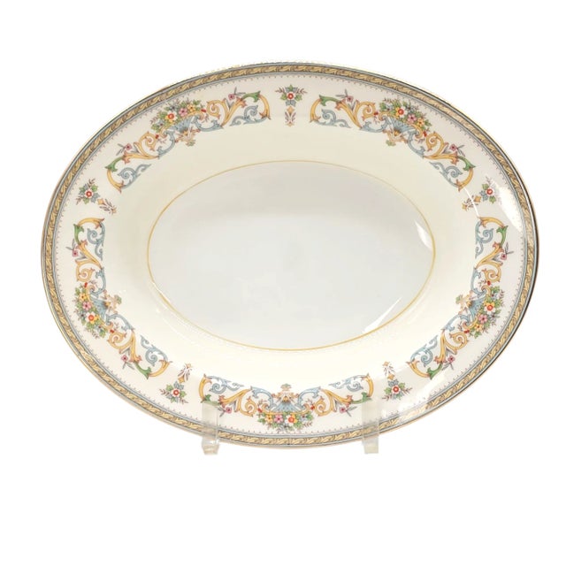 Traditional Aynsley Henley Floral Bone China Oval Serving Bowl England Set of 2 10.75" For Sale - Image 3 of 10