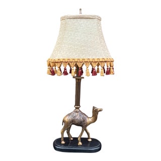1990s Figurative Bronze Camel Lamp For Sale