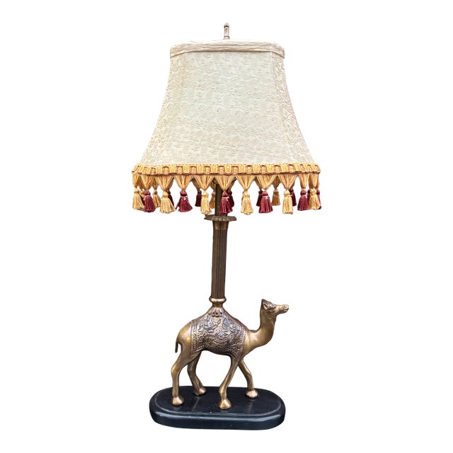 1990s Figurative Bronze Camel Lamp For Sale