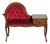 French Telephone Bench in Red, 1970s For Sale