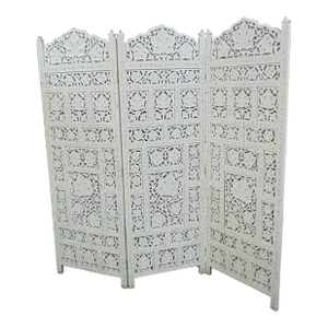 Mid Century Tri-Panel Folding Screen