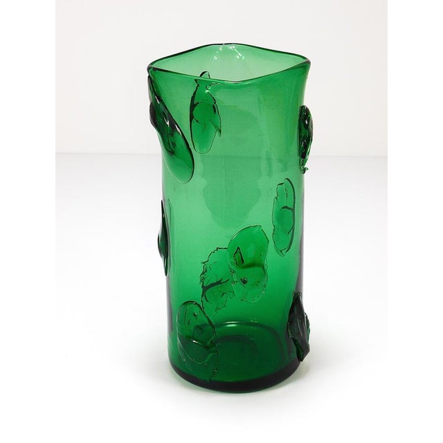 Large Empoli Green Glass Vase, Italy, 1960s For Sale - Image 6 of 18