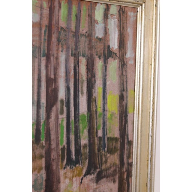 Harry Wichmann, Tree Trunks, 1953, Oil on Panel, Framed For Sale - Image 11 of 17