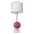 Pink Italian Murano Glass Table Lamp For Sale