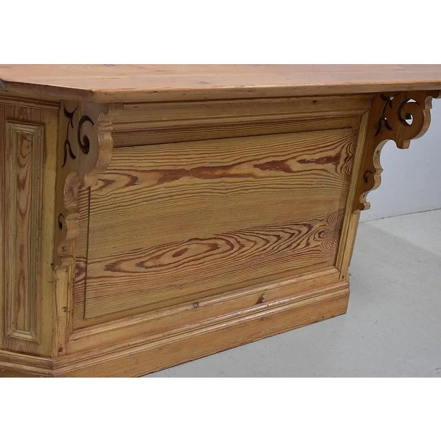 Antique PInewood Shop Counter, 1900s For Sale - Image 9 of 18