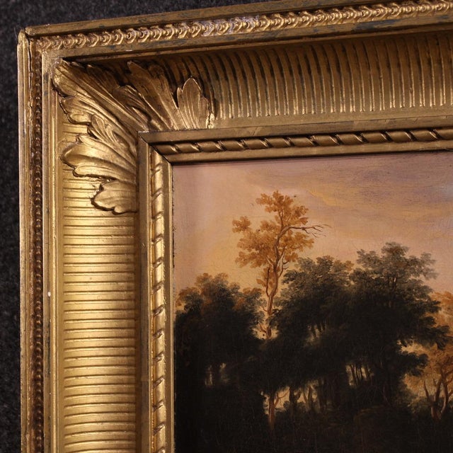 Flemish Artist, Bucolic Landscape, 1760, Oil on Canvas, Framed For Sale - Image 7 of 16