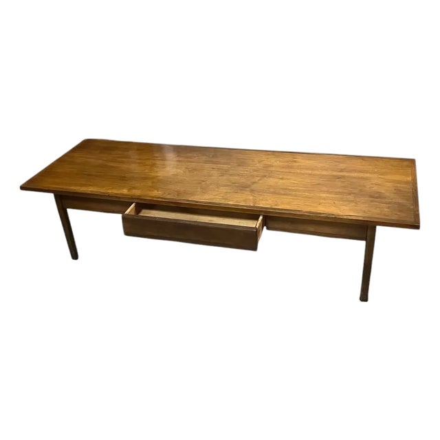 Mid-Century Dark Walnut Coffee Table For Sale