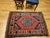 Textile Vintage Kurdish Tribal Area Rug, Handwoven Wool, Red Medallion Design, 4' x 5' For Sale - Image 7 of 18