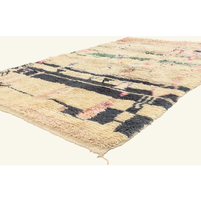 22029 Vintage Azilal Moroccan Rug, 05'02 x 07'09. The Quiet Inheritance: A Vintage Azilal Moroccan Masterpiece of...