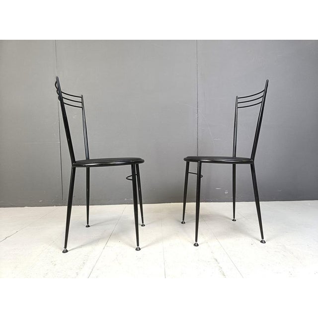 Vintage Dining Chairs by Calligaris, 1980s, Set of 4 For Sale - Image 10 of 12