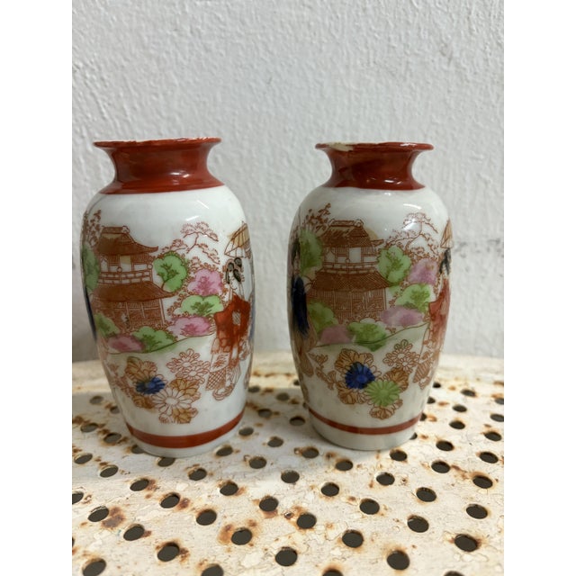 Japanese Vases, 1950, Set of 2 For Sale - Image 3 of 7