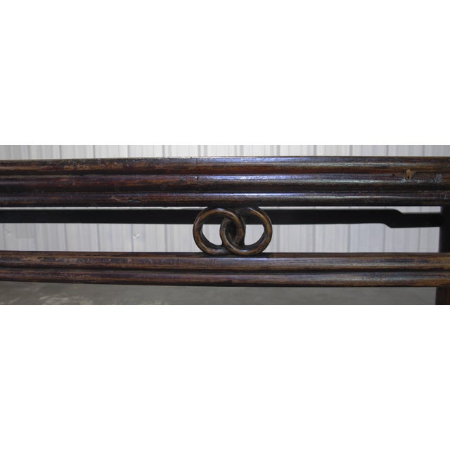 Mid 18th Century 72" Long Antique Elm Console Table For Sale - Image 5 of 10
