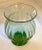 Mid-Century Modern Vintage Art Deco Green Glass Ribbed Vase For Sale - Image 3 of 11