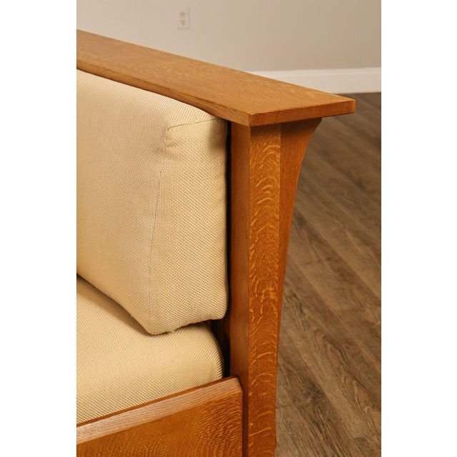 Stickley Mission Collection Prairie Spindle Oak Lounge Chair For Sale - Image 13 of 18
