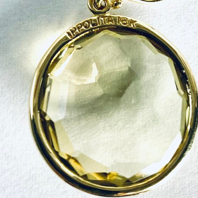 2010s 18k Gold Large Green Prasiolite Drop Earrings From Ippolita Lollipop Collection, A Pair For Sale - Image 5 of 11