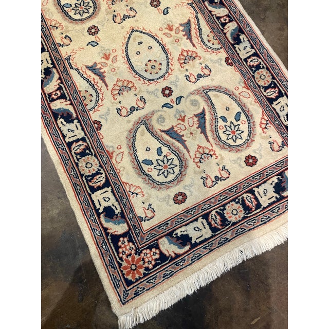 1990s Handwoven Persian Yazd Area Rug 2'0" X 3'0" For Sale - Image 4 of 5