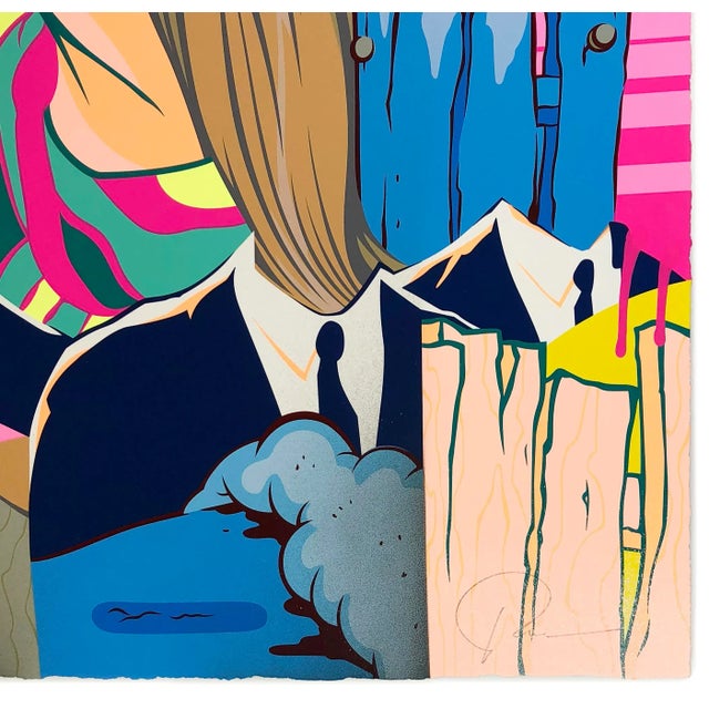 Unique hand embellished with acrylic & spray paint 17 color hand pulled screen print on mohawk superfine ultrawhite 160 lb...