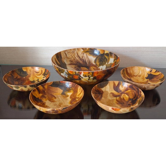 LastChance!Vintage Traymold California Fiberglass Salad Bowl Set - Five Pieces For Sale - Image 10 of 10