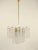 1960s Icicle Brass Ice Glass Chandelier attributed to Kinkeldey, Germany, 1960s For Sale - Image 5 of 11