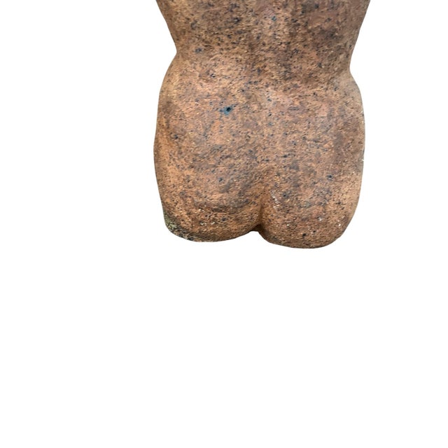 1960’s Terra Cotta Female Torso. In very good condition. Looks wonderful sitting on a tall pedestal table