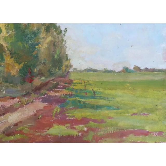 Original Impressionism Oil Painting: Rural Ukrainian Landscape, 1980s 52-73 For Sale - Image 6 of 6