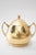 Art Deco sugar bowl hammered, Vienna, around 1920s Brass polished and stove enameled