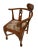 Wood Rosewood Horseshoe Chair With Marble Seat by James Mont, Pair For Sale - Image 7 of 13