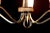 Brass Maison Arlus, Brass and White Opaline Chandelier Mid-Century France For Sale - Image 8 of 9
