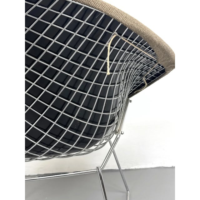Red Mid 20th Century Pair Harry Bertoia Knoll Diamond Lounge Chairs Original Covers MCM Vintage For Sale - Image 8 of 10