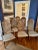 Exceptional set of six Mid-Century Cane Back Dining Chairs after Stanley Furniture Company, in the provincial style. The...