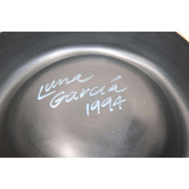 Black 1994 Handcrafted Ceramic Bowl Signed by Luna Garcia For Sale - Image 8 of 14