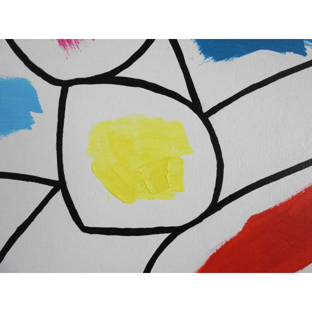 Cubist Acrylic Painting of Nude Woman Framed For Sale - Image 9 of 11