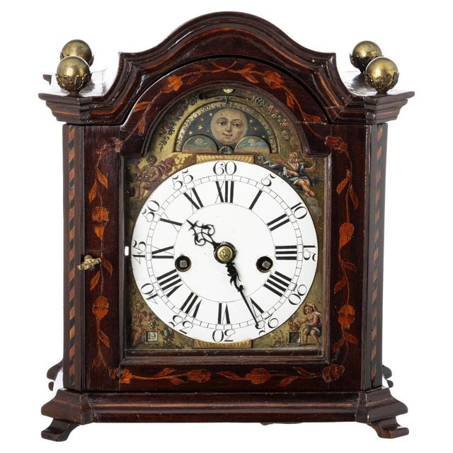 Dutch Table Clock from J. P. Kroese Amsterdam, 1740s For Sale - Image 12 of 12