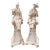 Chelsea House Blanc De Chine Off White Asian Chinoiserie Tall Seated Figures, Man and Woman, a Pair 18” For Sale