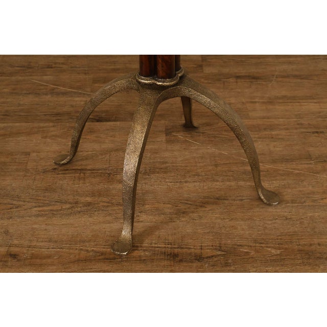 Brown Theodore Alexander 'L'Usine' Round Bistro Accent Table For Sale - Image 8 of 18