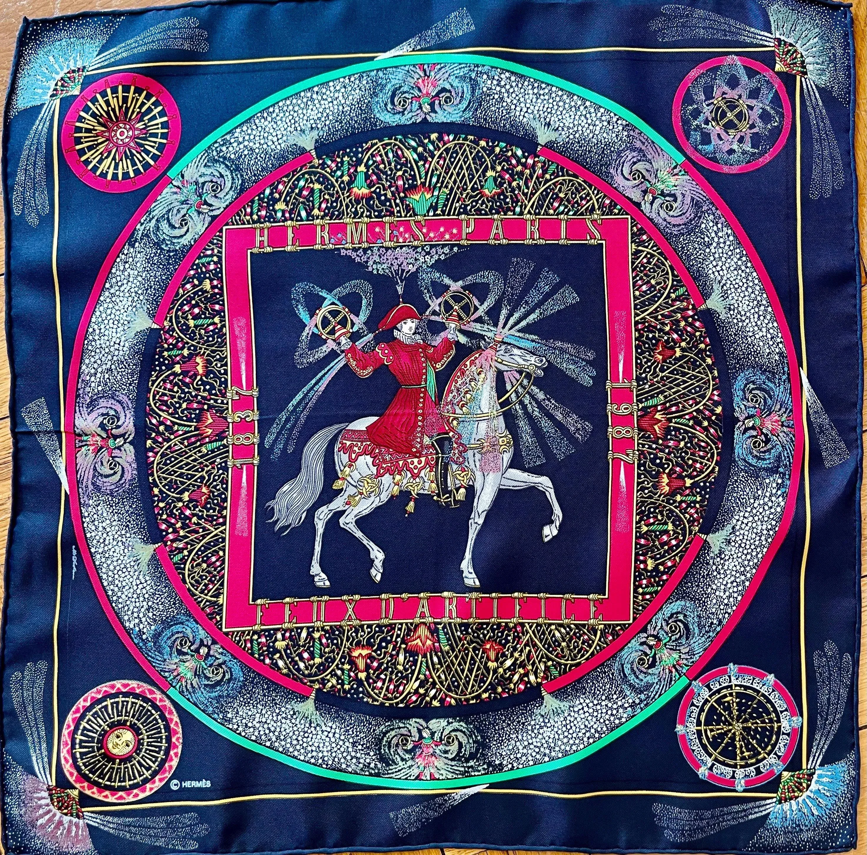 Hermes Feux D'artifice Silk Scarf Designed For The 150th