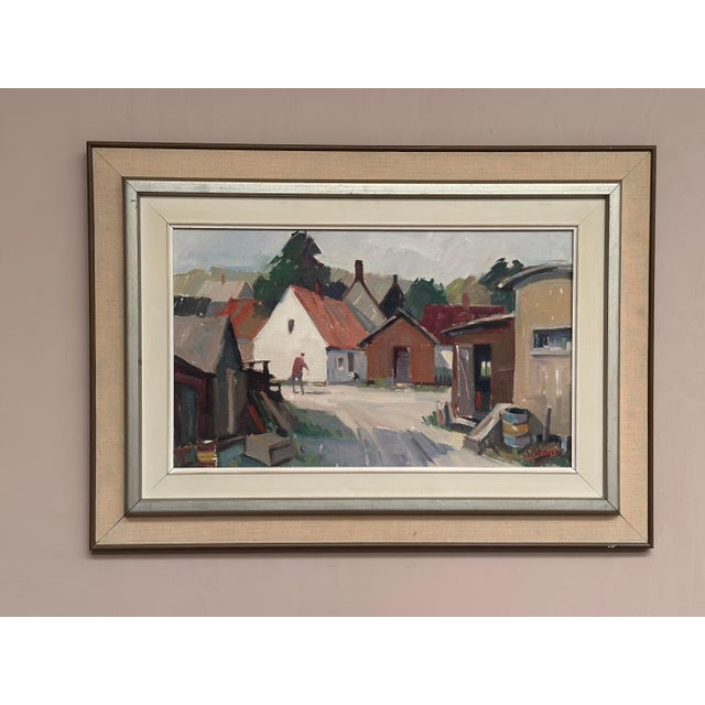Mid-Century Modern Eskil Scans, Vitemölla, 1960s, Oil on Panel, Framed For Sale - Image 3 of 18
