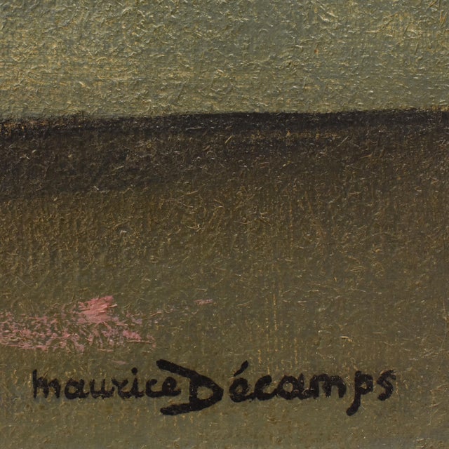 Maurice Alfred Decamps, Still Life with Spring Flowers, 20th Century, Oil on Canvas For Sale - Image 9 of 11