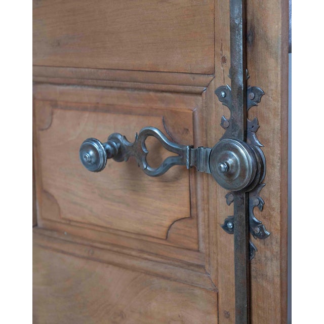 French 19th Century Double-leaf Double-sided Walnut Communication Door For Sale - Image 4 of 18