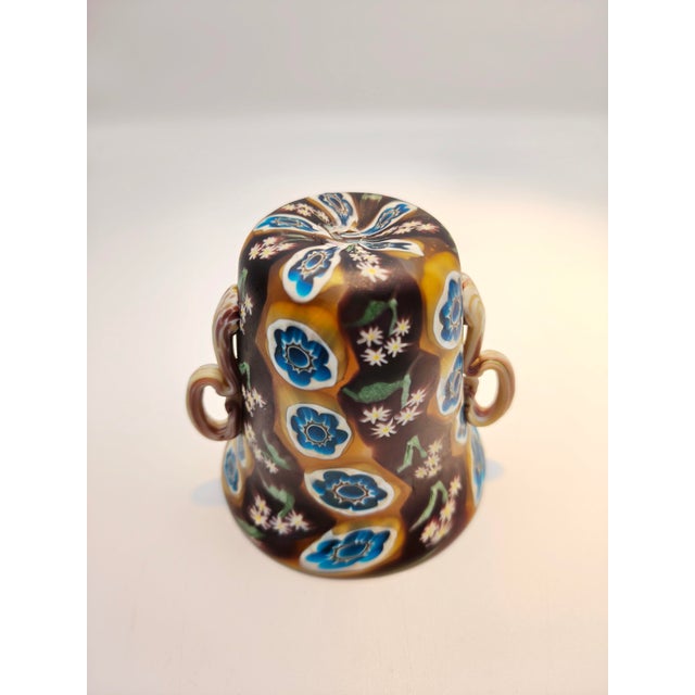 1920s Art Nouveau Murano Millefiori Glass Vase by Fratelli Toso for Fratelli Toso, 1890s For Sale - Image 5 of 10