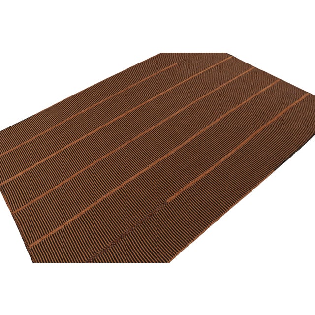 Handwoven in wool, a 10x14 Kilim from a bold new line of contemporary flatweaves by Rug & Kilim. On the Design: Connoting...