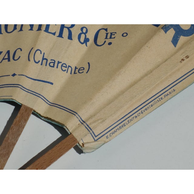 Art Deco Belle Epoque Hand Fans with Casino Advertising Graphic, Paris, France, Early 1900s, Set of 4 For Sale - Image 4 of 12