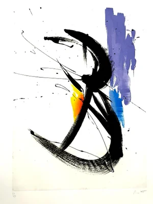 Jean Miotte - Abstract Composition - Original Signed Lithograph 1990
